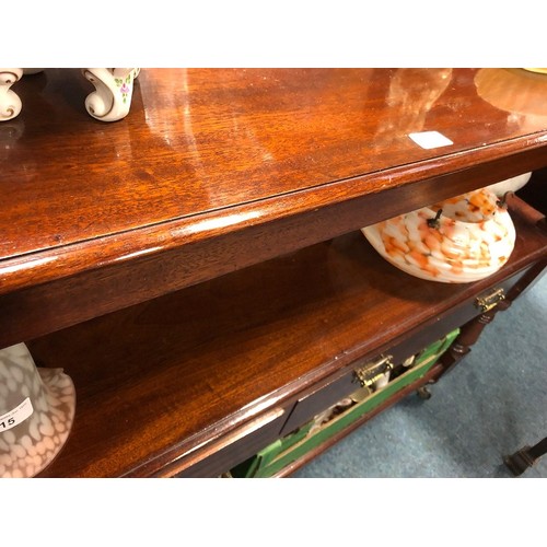 13 - Victorian Mahogany three tier Dumbwaiter fitted with two drawers.