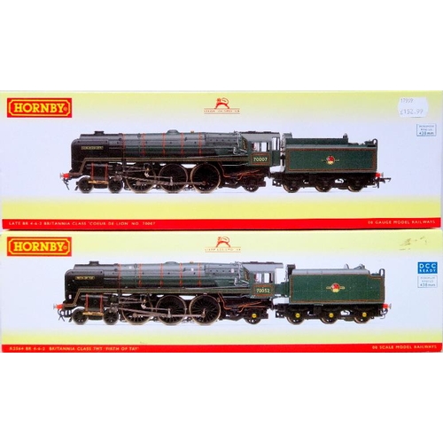 10 - HORNBY (China) 00 gauge BR lined green 4-6-2 Britannia Class Locos and Tenders comprising: R3520 “Co... 