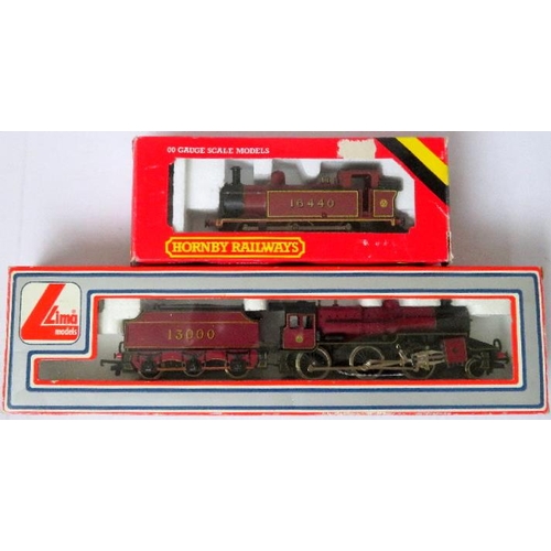 105 - LIMA / HORNBY 00 gauge Steam Locos comprising: Lima 205119 Mogul Crab 2-6-0 Loco and Tender No. 1300... 