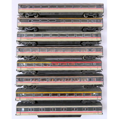 117 - HORNBY / LIMA 00 gauge Coaches comprising: 8 x assorted Intercity 2-tone grey various types (1 Coach... 