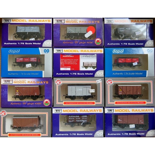 136 - DAPOL 00 gauge comprising: 12 x assorted Goods Wagons various types to include 7-Plank, Promotional,... 