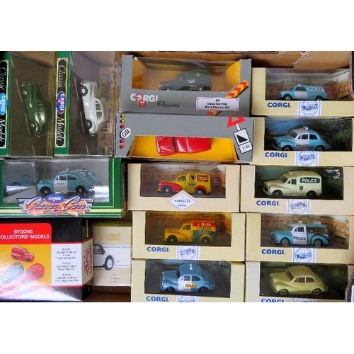 140 - CORGI Classics etc. Cars and Vans mostly Police related to include: Promod 3-Vehicle Morris Minor Po... 