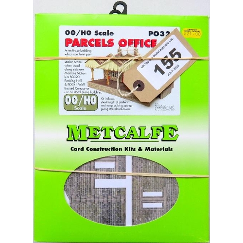 155 - METCALFE 00/HO Card Construction Kits comprising: PO205 Low Relief Pub and Shops, PO254 Village Shop... 