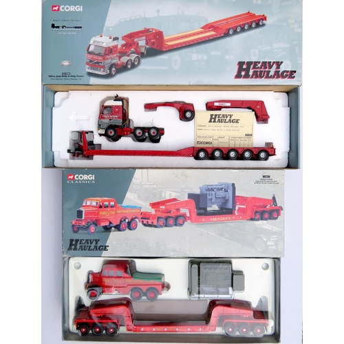 207 - CORGI Heavy Haulage Vehicles comprising: CC12404 Volvo, Jeep Dolly and king Trailer Chris Bennett, p... 