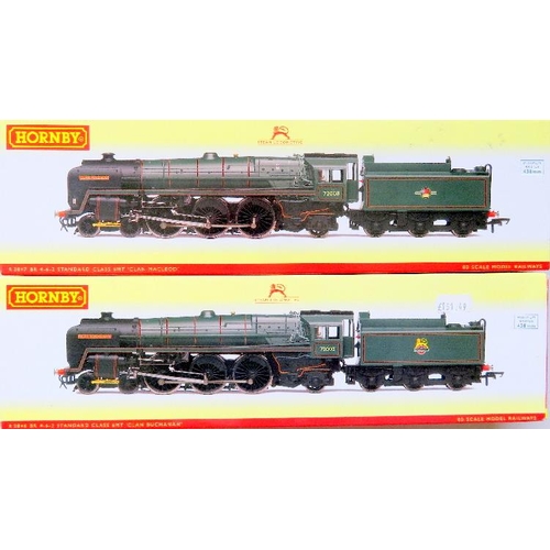 21 - HORNBY (China) 00 gauge BR lined green 4-6-2 Standard Class 6MT Locos and Tenders comprising: R2846 ... 