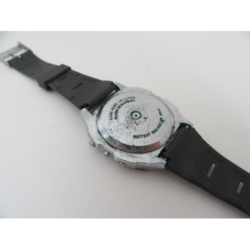 237 - JAMES BOND 007 Zeon Melody Alarm Watch in original case. Good plus showing signs of battery acid lea... 