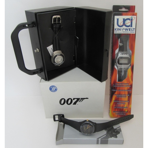 240 - JAMES BOND Watches group boxed to include digital and quartz examples by Sweda, Danjaq and UCI Kinwe... 