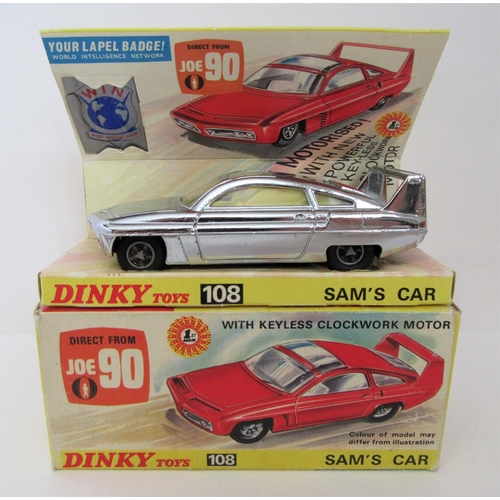 DINKY TOYS 108 Sam’s Car in chrome. Excellent Plus in a Good Plus Box.