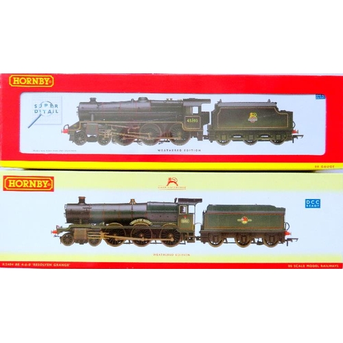 26 - HORNBY (China) 00 gauge (weathered edition) Locos and Tenders comprising: R2450 Class 5MT 4-6-0 No. ... 