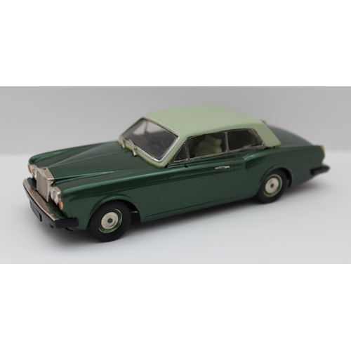 264 - S. M. T. S. 1/43rd No. CL7 Rolls Royce Corniche FHC in 2-tone green. Mint in Excellent Plain White B... 