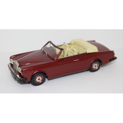 265 - S. M. T. S. 1/43rd No. CL2 Rolls Royce Corniche Convertible in dark metallic red. Mint in Excellent ... 