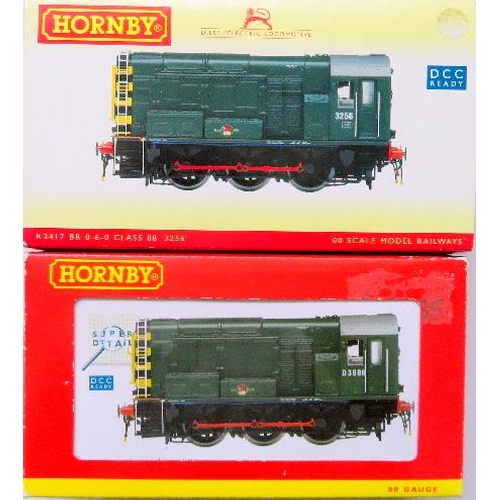 29 - HORNBY (China) 00 gauge BR Class 08 0-6-0 Diesel Shunters comprising: R2438 No. D3986 BR green late ... 