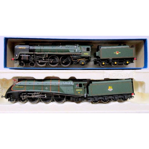 32 - HORNBY (China) 00 gauge  Locos and Tenders comprising: 4-6-2 “Mallard” No. 60022 BR lined green earl... 