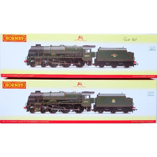 6 - HORNBY 00 gauge BR lined green 4-6-0 Patriot Class locos and Tender comprising: R2633 “Planet” No. 4... 