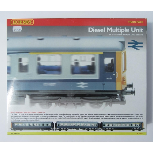 68 - HORNBY 00 gauge R2073 Train Pack, BR 3-Car Class 110 D.M.U. Blue/Grey BR Livery. Appears Unused/Boxe... 