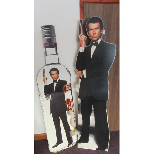 248 - JAMES BOND related items to include a signed Shirley Eaton print, 2x 6’ tall Timothy Dalton cardboar... 