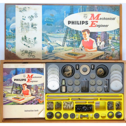 107 - PHILIPS MECHANICAL ENGINEERS SET ME1200, few parts missing, otherwise generally Excellent, includes ... 