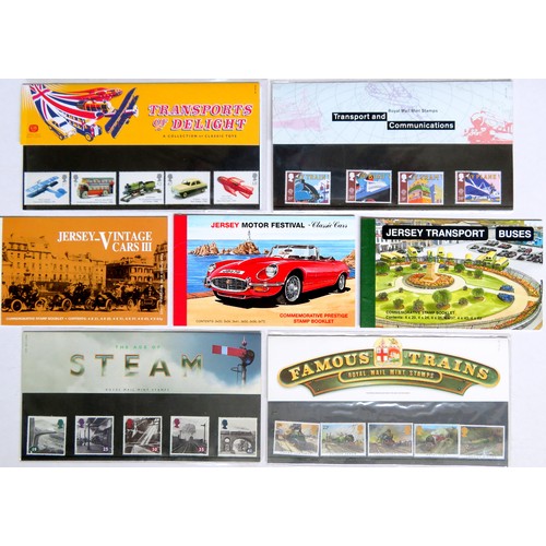 109 - JERSEY etc. Transport-related Commemorative Stamp Booklets comprising: 1 x “Jersey Motor Festival – ... 