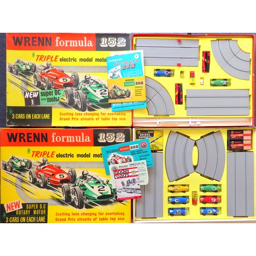 130 - WRENN Formula 152 Slot Car Racing Sets (circa 1960s) comprising: 2 x Sets each containing Cars (1 Se... 