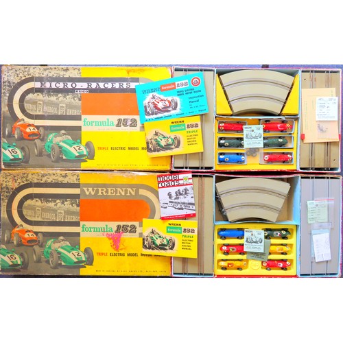 132 - WRENN Formula 152 Slot Car Racing Sets (circa 1960s) comprising: 2 x Sets each containing 6 Cars (mo... 