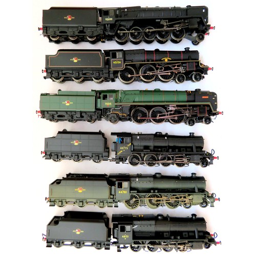 151 - BACHMANN 00 gauge BR late crest Steam Locos and Tenders comprising: 2-8-0 No. 48151 black, 4-6-0 No.... 