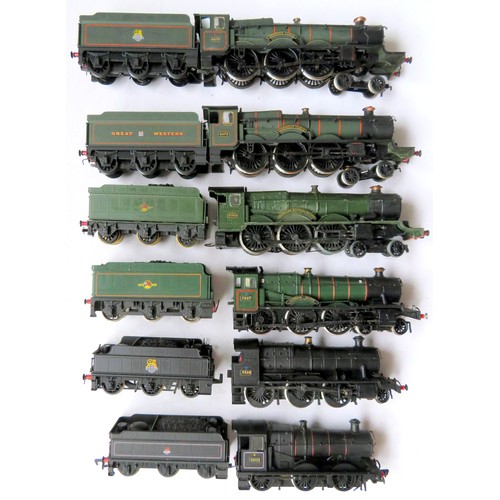 154 - AIRFIX / MAINLINE etc. 00 gauge Steam Locos comprising: Airfix 4-6-0 “Pendennis Castle” Loco and Ten... 