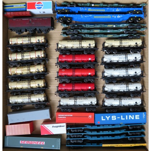 183 - TRIANG / HORNBY  plus other manufacturers 00 gauge Rolling Stock comprising: Assorted Goods Wagons t... 