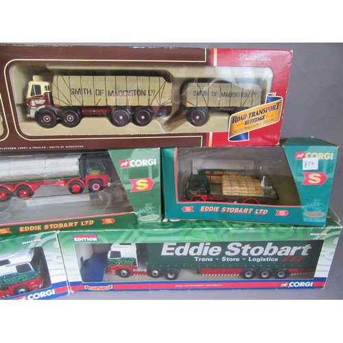 191 - CORGI 1:50TH ‘EDDIE STOBART’ Trucks to include CC14002 Volvo FH Curtainside, CC13801 Mercedes Benz A... 