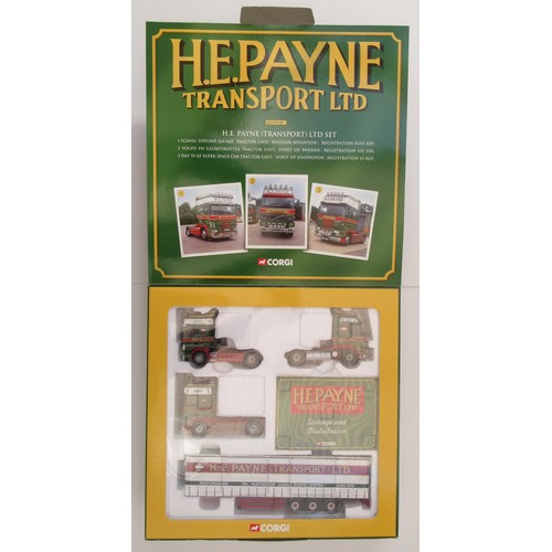 197 - CORGI 1:50th MODERN TRUCKS Gift Sets to include CC99147 H.E.Payne, CC99154 Moreton C. Cullimore & So... 