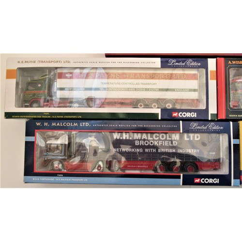 199 - CORGI 1:50th MODERN TRUCKS to include 75806 W.H.Malcolm Ltd, 76601 H.E.Payne, CC12201 Andrew Wishart... 