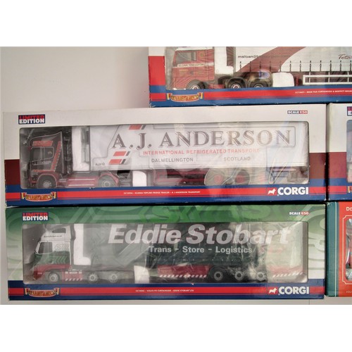 200 - CORGI 1:50th MODERN TRUCKS to include CC12934 A.J.Anderson, CC12431 Sloan Transport (no mirrors), CC... 