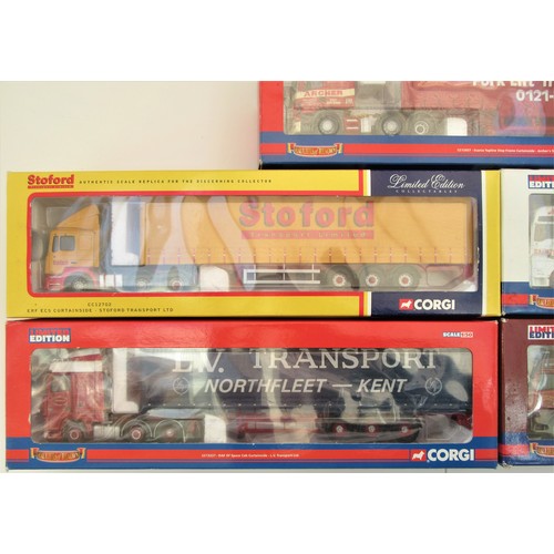 201 - CORGI 1:50th MODERN TRUCKS to include CC13227 K.V. Transport, CC12702 Stortford Transport, CC12927 A... 