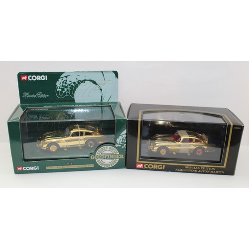 219 - CORGI James Bond Aston Martin DB5 96656 Gold Colour Plated Special Edition and 04202 ‘Goldfinger’ 35... 