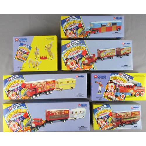 210 - CORGI CHIPPERFIELDS Circus to include 97885, 97888, 97915, 97887, 17801, 97896 and 31901.  Mint in E... 