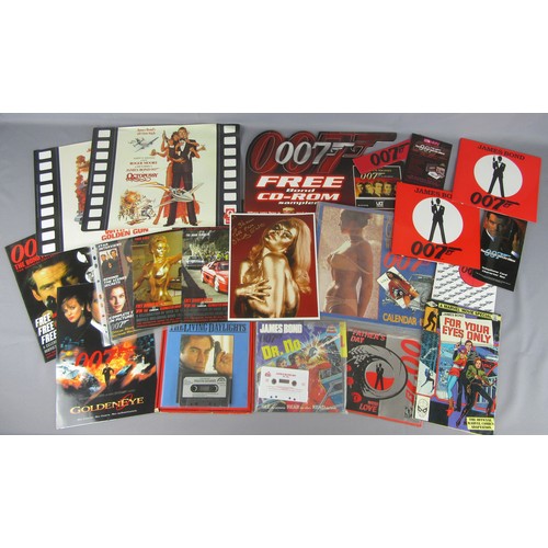 228 - JAMES BOND related items to include a signed Shirley Eaton print, 2x 6’ tall Timothy Dalton cardboar... 