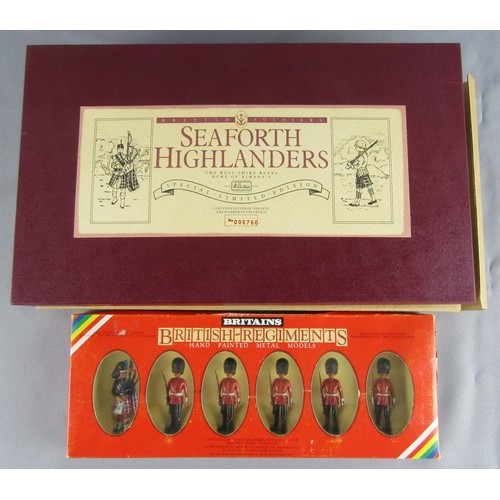 251 - BRITAINS SOLIDERS 5188 The Seaforth Highlanders and 7238 Scots Guards Piper. Mint in Excellent to Mi... 