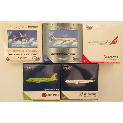 11 - GEMINI JETS 1:400TH scale Aircraft to include Airbus A319 “S7 Airlines”, Boeing 757-200 “Air Astana”... 