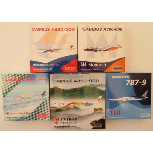 14 - LIMITED EDITION 1:400TH scale Aircraft to include Airbus A330-300 “Malaysia Airlines”, Airbus A300-6... 