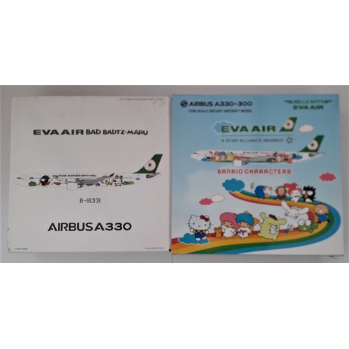 26 - JC WINGS 1:200th scale Aircraft. Airbus A380 “Eva Air” (Bad Badtz Maru) and Airbus A330-300 “Eva Air... 