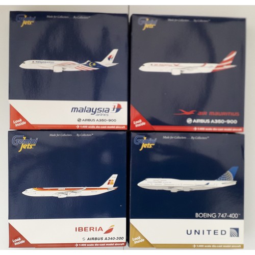 28 - GEMINI JETS 1:400th scale Aircraft to include Airbus A350-900 “Malaysia Airlines”, Airbus A340-300 “... 