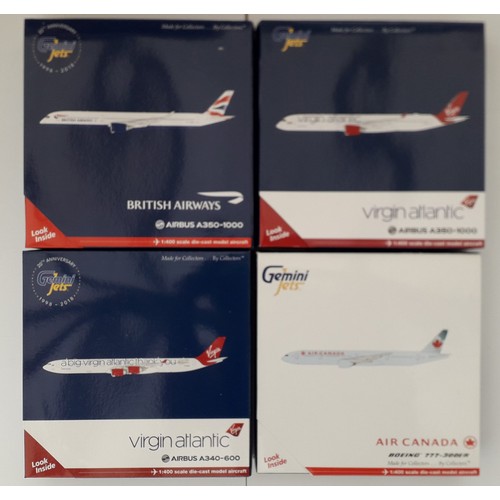 29 - GEMINI JETS 1:400TH scale Aircraft to Include Airbus A350-1000 “British Airways, Airbus A340-600 “Vi... 
