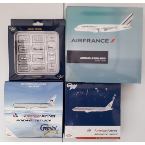 35 - GEMINI JETS 1:400th scale Aircraft to include Airbus A380-800 “Air France”, Boeing 767-200 “American... 