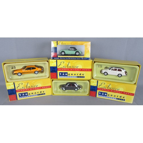 295 - VANGUARDS COLLECTORS CLUB models to include MGA Twin Cam, Austin A40, Morris Minor 1000 and Ford Cap... 