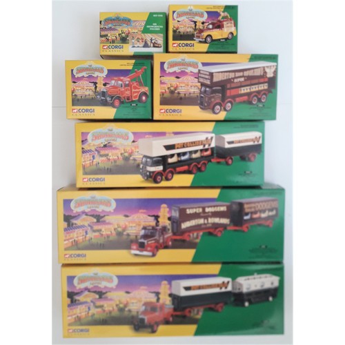 76 - CORGI CLASSIC SHOWMANS RANGE to include 09901 - ERF Dodgem Truck & Trailer set ‘Pat Collins’, 06601 ... 