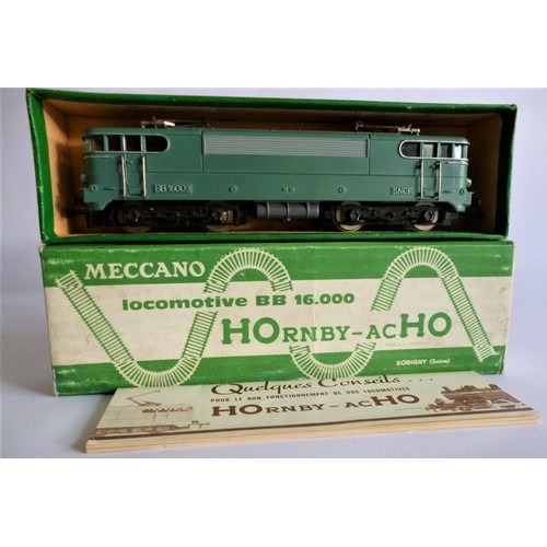 54 - HORNBY ACHO 638 BB16.009 Electric Loco. Excellent to Mint including Green Box with instructions.