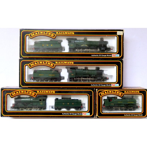 105 - MAINLINE 00 gauge GWR green Steam Locos comprising: 37-078 Manor Class 4-6-0 “Hinton Manor” Loco and... 