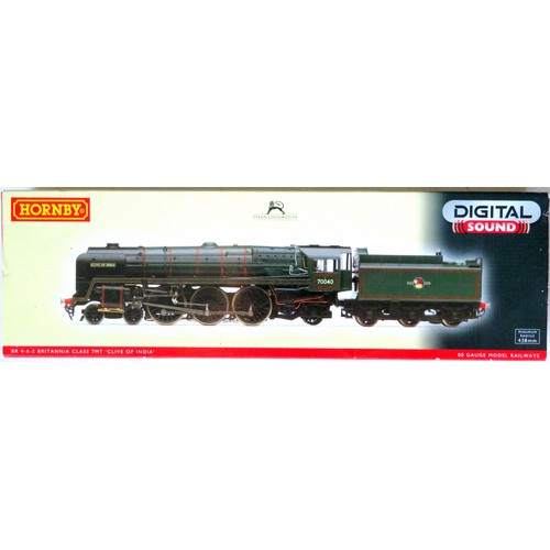 88 - HORNBY (China) 00 gauge R2992XS (Digital Sound) Britannia Class 7MT 4-6-2 “Clive of India” Loco and ... 