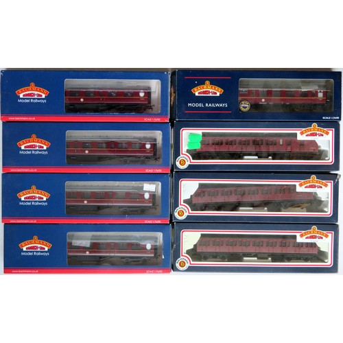 198 - BACHMANN 00 gauge Coaches comprising: 4 x Thompson (2 x 34-378A SK Second, 34-428A BCK Brake, 34-403... 