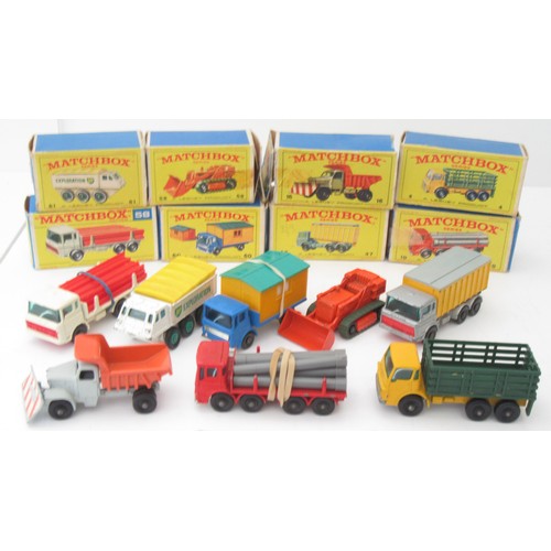 270 - MATCHBOX 1:75 models to include No.4 Stake Truck, No.16 Scammel Snow Plough (one detached end flap o... 