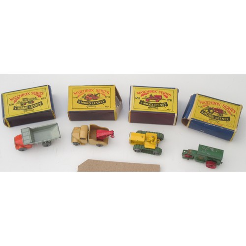 303 - MATCHBOX 1:75 LESNEY models to include No.1 Road Roller (wrong box), No.6 Quarry Truck, No.8 Caterpi... 